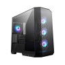 MSI MAG PANO 100R PZ - Premium Mid-Tower Gaming PC Case - Tempered Glass Side Panel - ARGB 120mm Fans - Liquid Cooling Support up to 360mm Radiator - Black Color Case